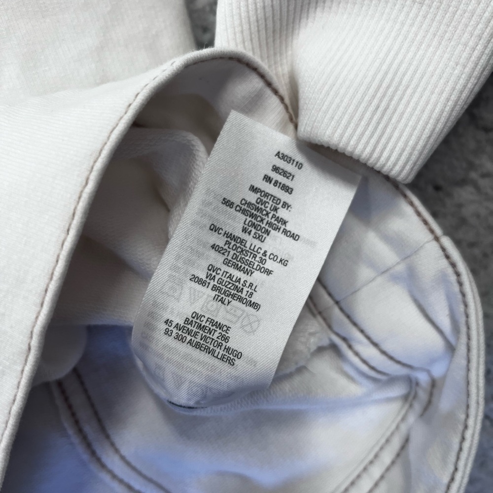 Women's D & Co White Stretchy Button Front Long Sleeve Jacket Size 1X - Picture 6 of 9